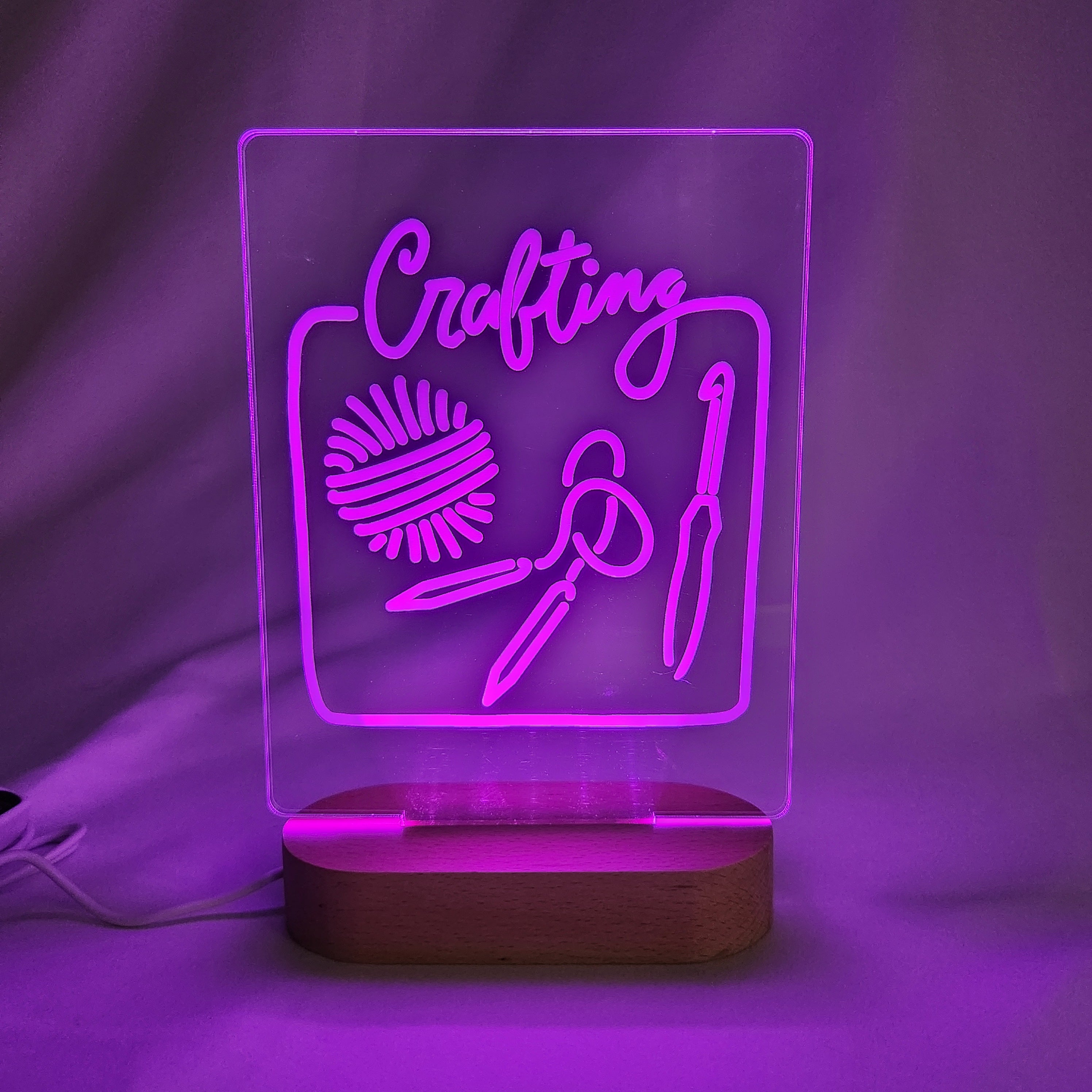 Light-Up Crafting Status Signs