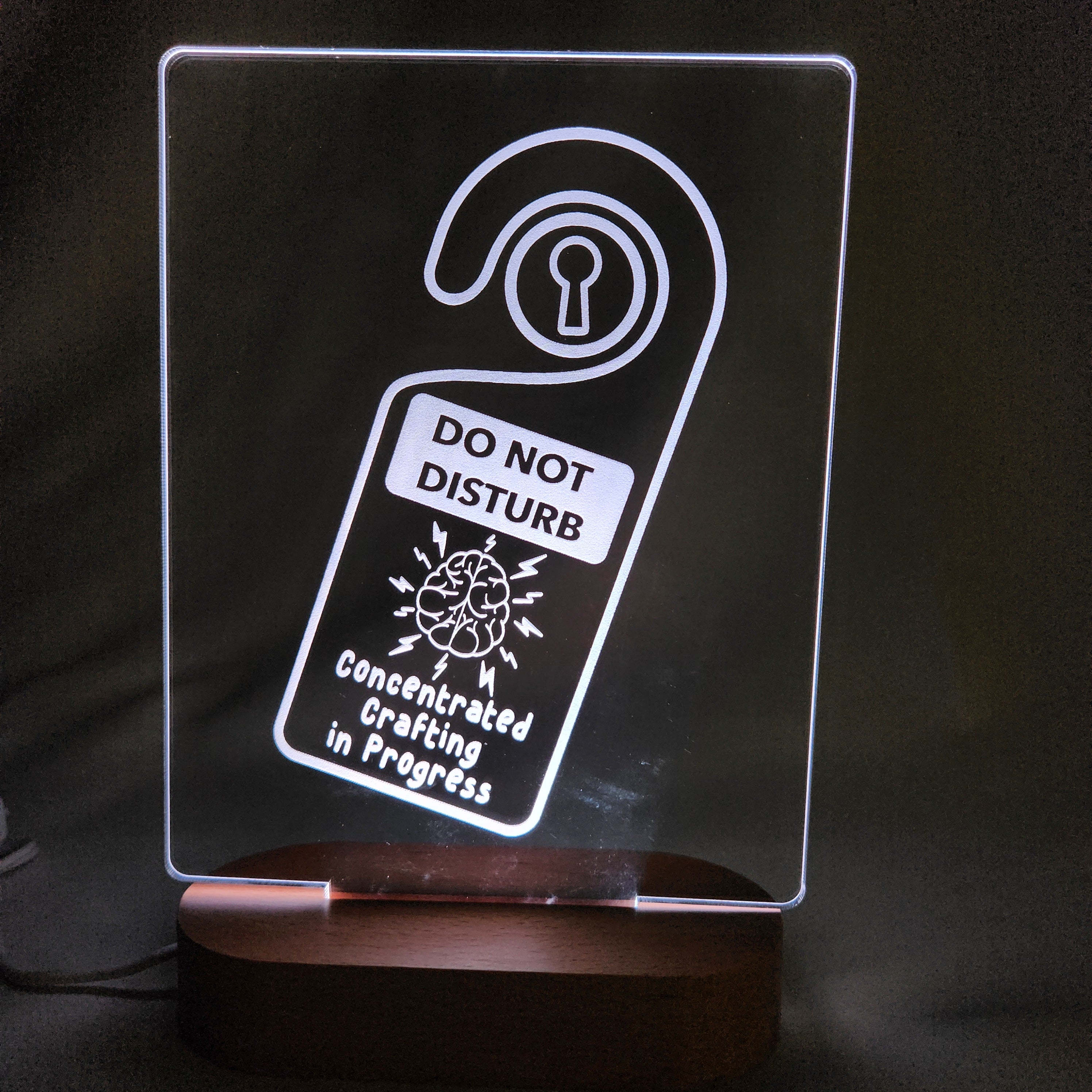 Light-Up Crafting Status Signs