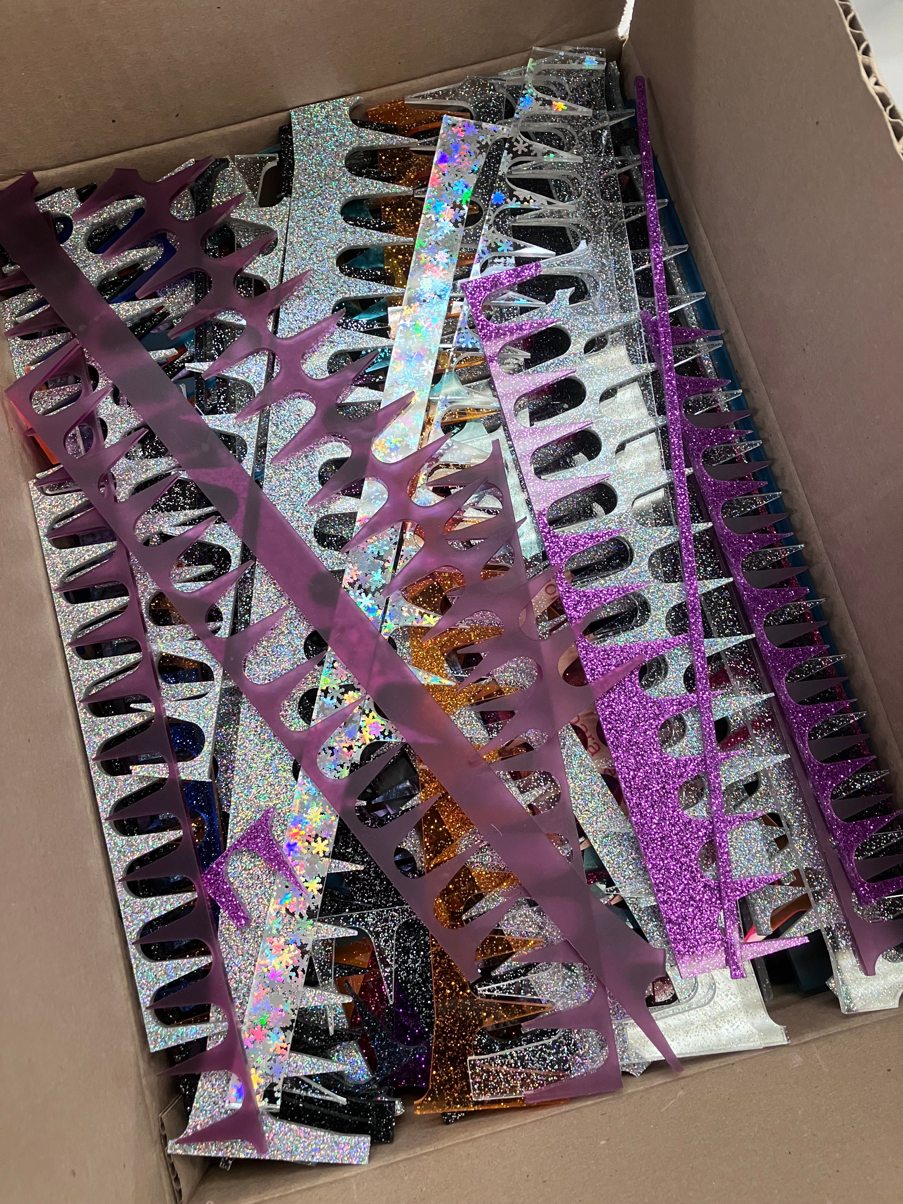 Glitter Acrylic Scraps