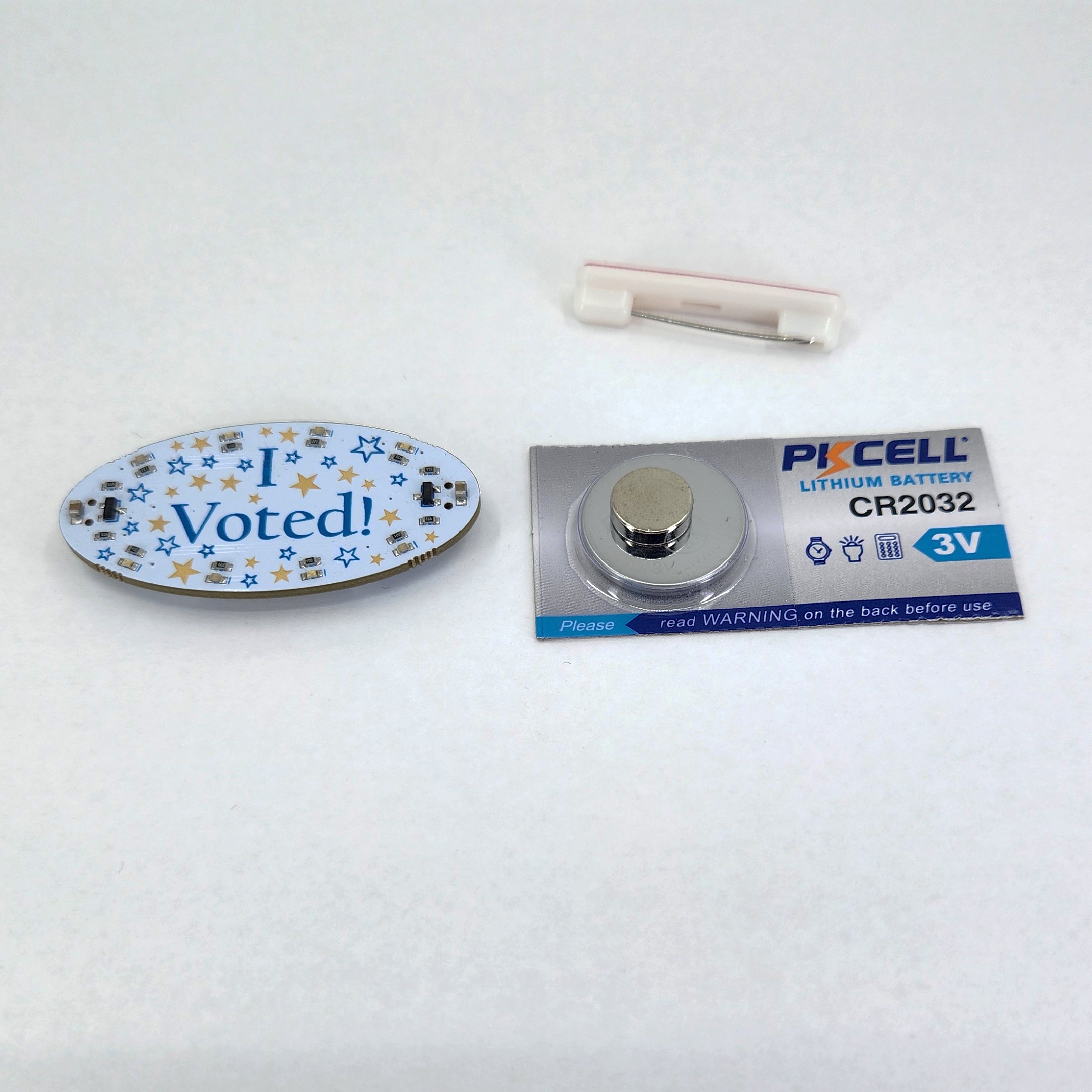 I Voted Blinky Badge, Pre-Assembled