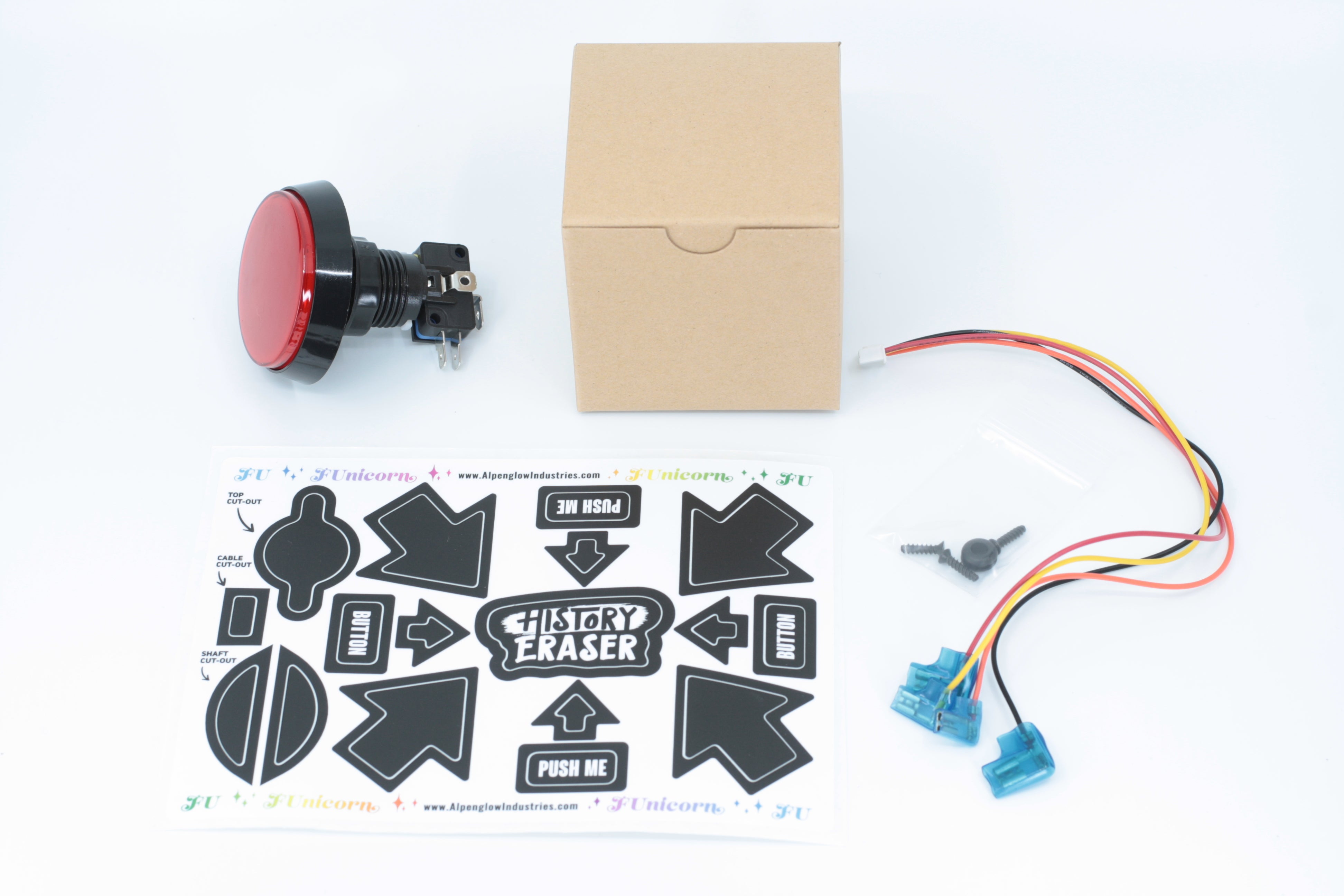 Big Red Arcade Button Kit