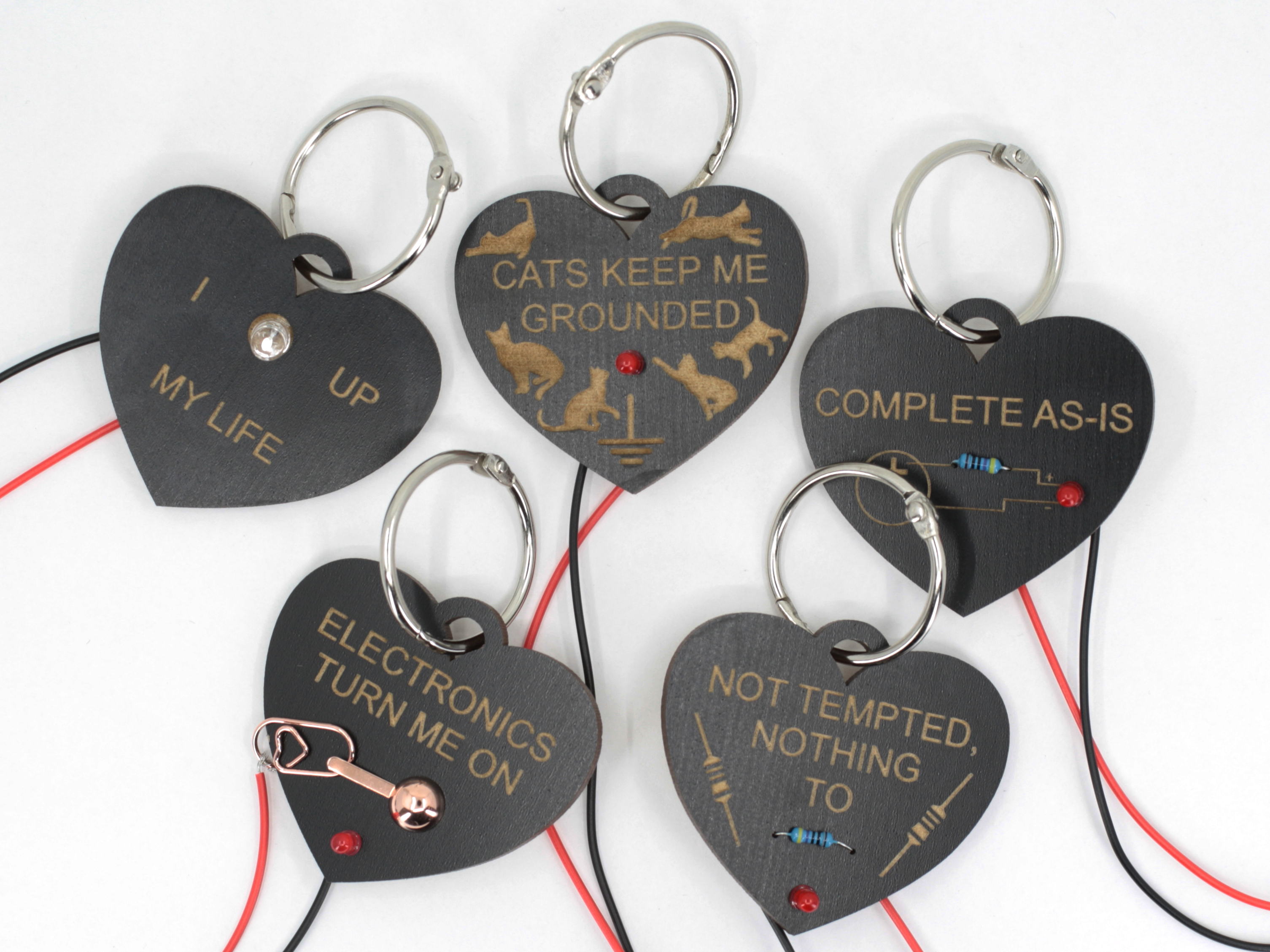 Black Circuit Candy Hearts